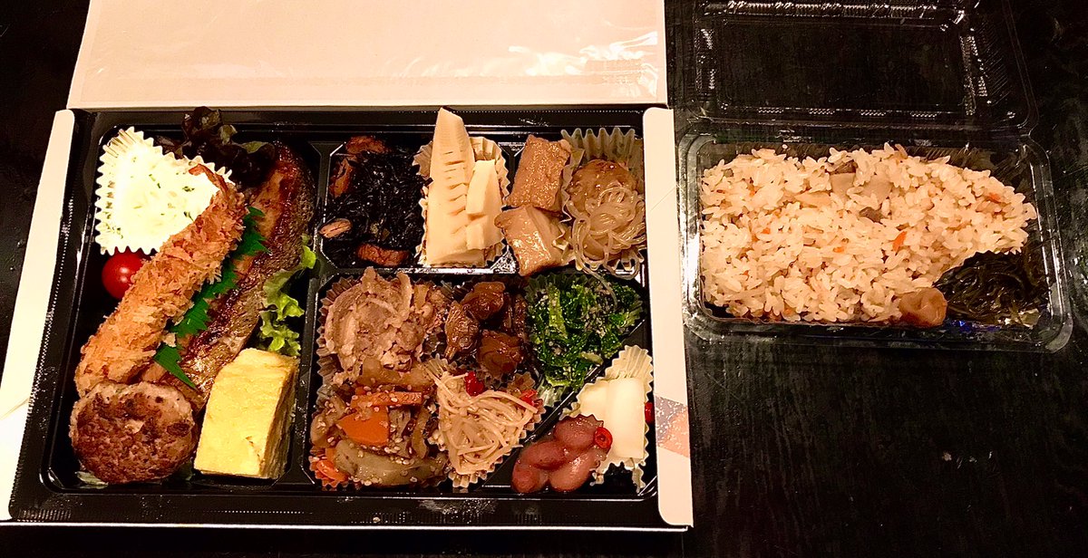 きょうの仕出し弁当🍱 シェフ👨‍🍳が徹夜で仕込みした お惣菜✨⭐️全て手作りです！ ※仕出し弁当🍱のご予約承ります🙇‍♂️ ご相談くださいませ🤚