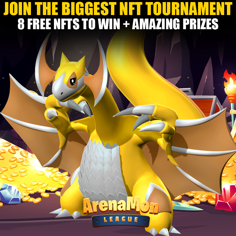 ArenaMon_NFT's tweet photo. GIVEAWAY: 50 ENTRIES TO JOIN OUR FREE BETA TOURNAMENT⚔️ (8 Free NFTs to Win + Amazing Prizes).

✅To participate:

1) Follow @ArenaMon_NFT 
2) Like &amp; RT this post.
3) Tag 2 friends.

Results in 48 hours. 
#NFT #NFTGiveaway #NFTGames https://t.co/h40nqP8szm