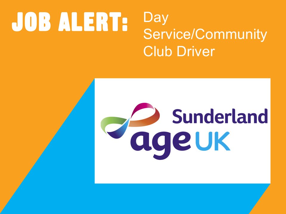 Day Service/Community Club Driver, <a href="/AgeUKSunderland/">Age UK Sunderland</a> , £10 per hour

bit.ly/3Pr9D90

#CharityJobs #NorthEastJobs #SunderlandJobHour