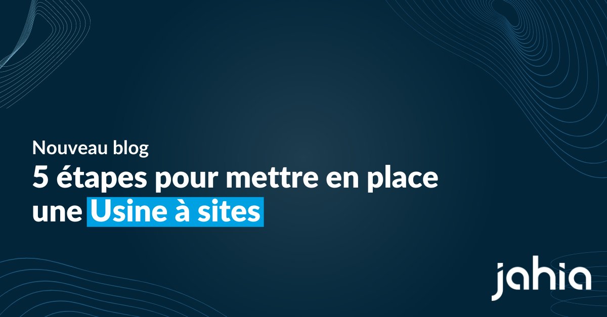 Une #usineàsites vous permet de créer des sites facilement et rapidement pour vos nouvelles activités à partir de la structure de votre site principal !
Découvrez comment mettre en place une usine à sites dans notre dernier article de blog 👉 bit.ly/3wfDNVf