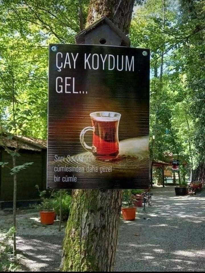 Biz Türkler.... 
#La #ilahe #illallah der anlaşır .
Çay demler kaynaşırız...
Dostluk daim, kardeşlik Baki olur..
