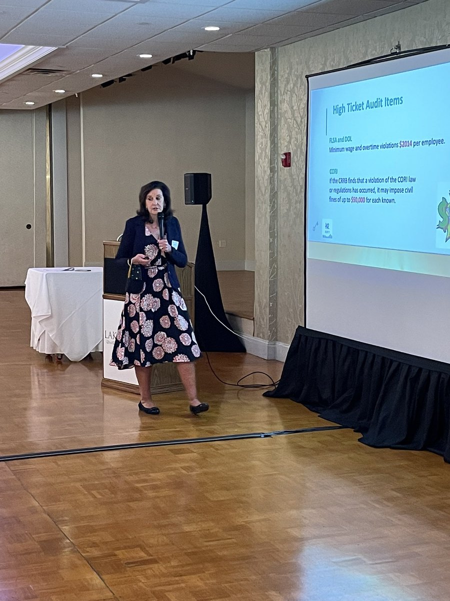 injenkins44's tweet photo. The MMHR’s annual HR101 Bootcamp is kicking off with #Wrentham HR Director Mary Beth Bernard about big ticket items in HR audits that municipal employers need to know #MMHRocks @massmunicipal https://t.co/BOap5aoZHI