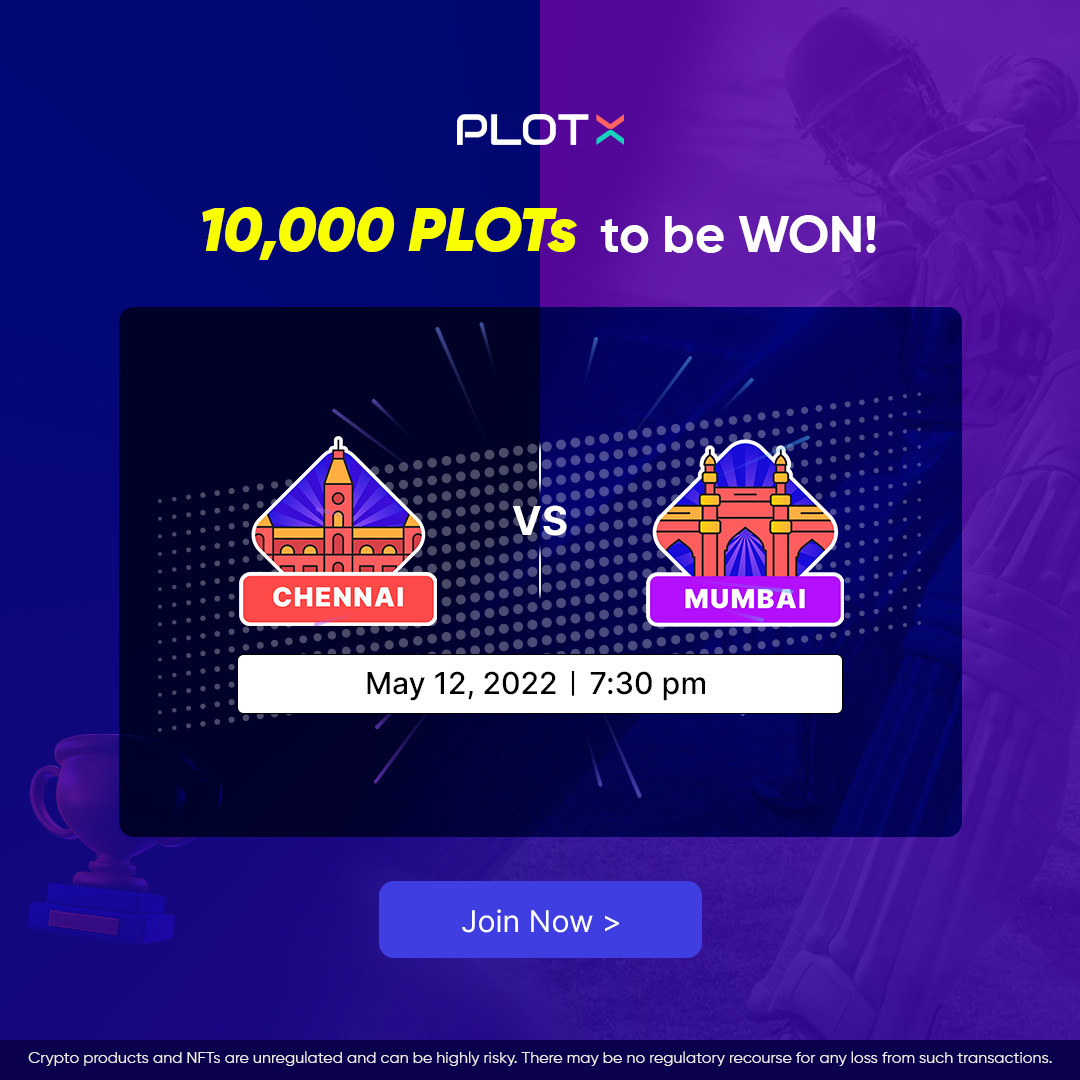 TryPlotX's tweet photo. 💰 10,000 $PLOT be won | Chennai vs Mumbai
✅Download the app
✅Answering simple questions
✅Join the contests
Hurry up! Challenge closes in 15 minutes.
Join now👉 https://t.co/8YPB01zN0A
#Cricket #CricketMeetsCrypto #Crypto https://t.co/knwJPVtouP