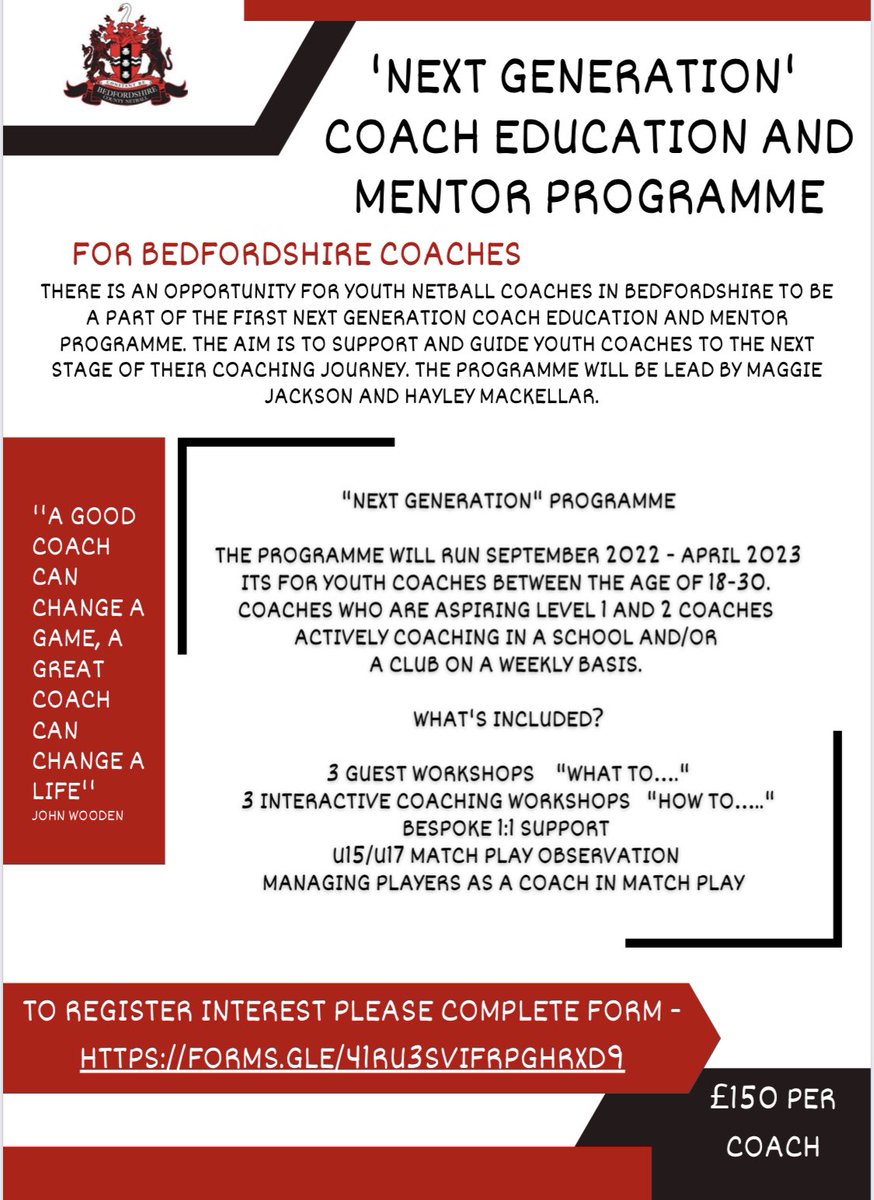 BedsCountyNet's tweet image. Due to the success of our programme last season, we will be looking to offer further workshops in the new season of 22/23 to the ‘next generation’ coach! Register Interest today - forms.gle/Kb7P6gqCCo53RB…