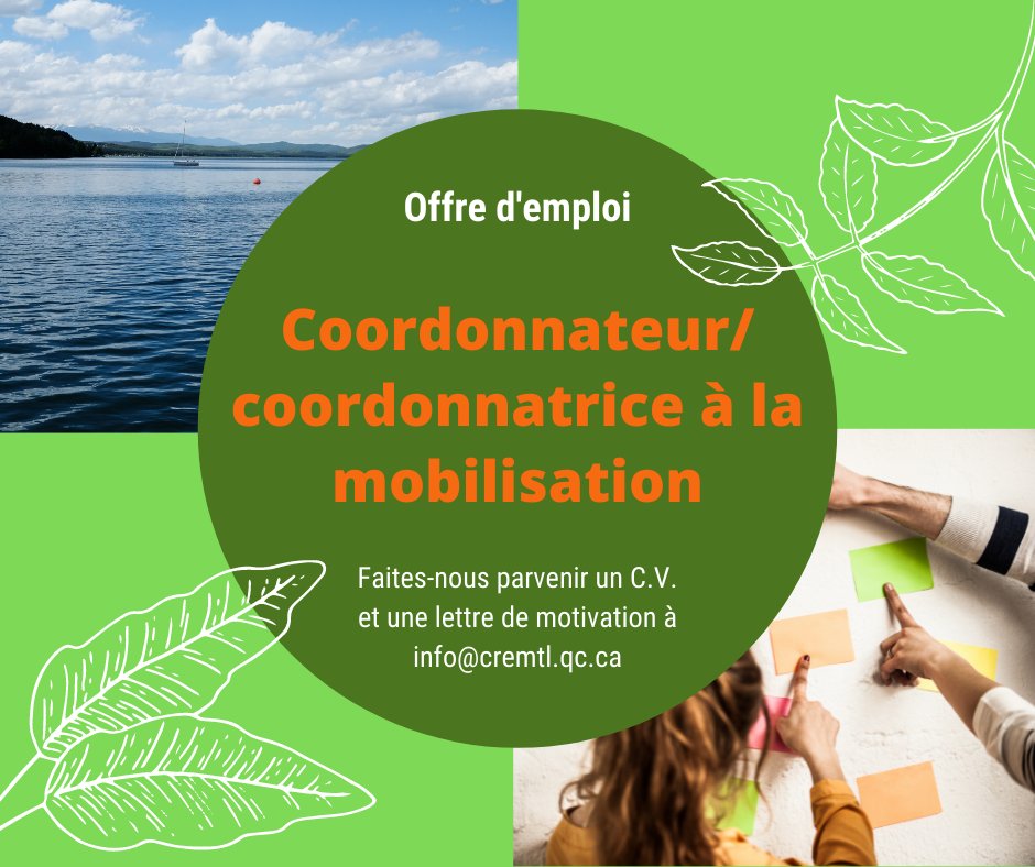 CRE Montérégie on Twitter "Offre emploi Coordonnateur/trice à la concertation pour un projet