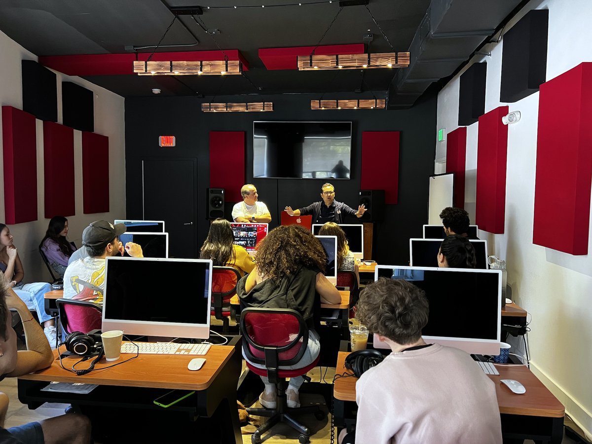 Jorge Juárez, CEO Westwood Entertainment, giving a class to our artist and production students as part of the Music Business term.

Listed as Billboard's 2021 Latin Power Players and 2022 International Power Players, Jorge (<a href="/jjuarezww/">Jorge Juárez</a>) spoke passionately about his work.