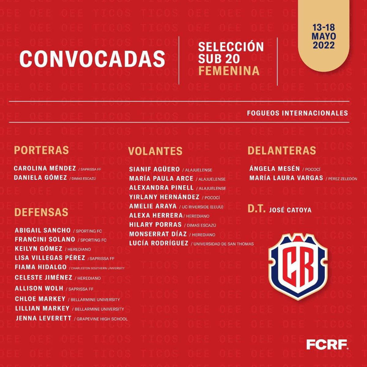 ghs_onemustang's tweet photo. We are so excited and proud of @jennab_lev who has been called to the U20 National Women’s team of Costa Rica 🇨🇷. Good luck in San Diego and your matches  against the USA 🇺🇸  @LethalSoccer @tascosoccer @_onemustang https://t.co/tKQovRs8yn