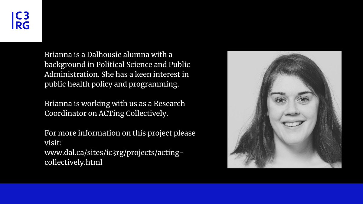 Welcome Brianna, the newest member of the IC3RG team!