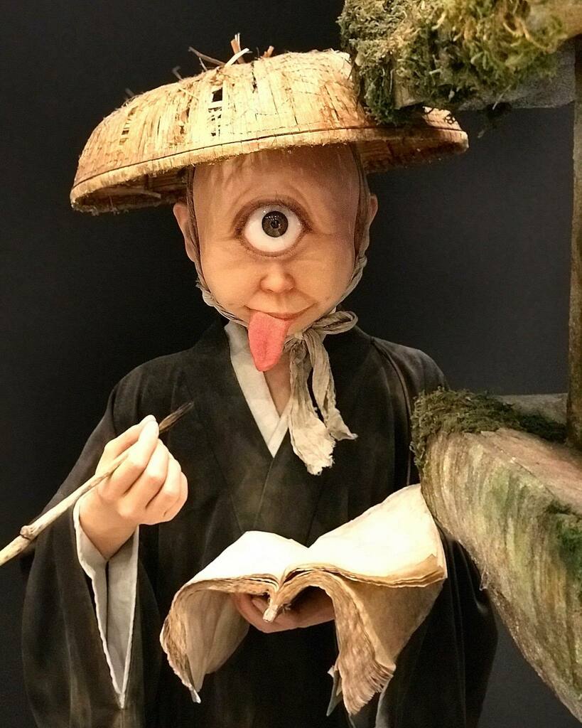 京東都 京東都 一つ目小僧 一つ目小僧 刺繍 フレンチブラウス 京東