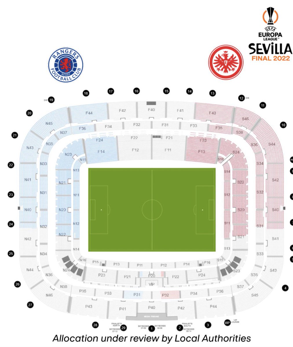 OFFIZIELL für das Finale:
TREFFPUNKT + STADIONSEITE

Die UEFA hat offiziell folgendes mitgeteilt für alle #Eintracht-Fans: 
• Treffpunkt: PRADO SAN SEBASTIAN
• im Stadion: Gol Sud