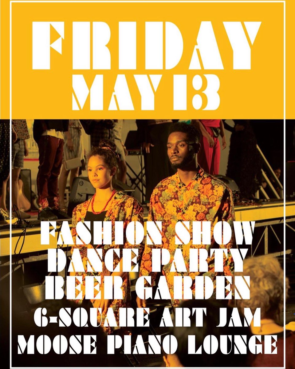 Okay crew! 
FRIDAY MAY 13th
6-9p on Central Ave here in #westvillect! 

Streets open at 6p
Beer Garden at 6:30
Fashion Show at 7:30 
Dancing with Dooley til 9
Moose Piano lounge 8:30