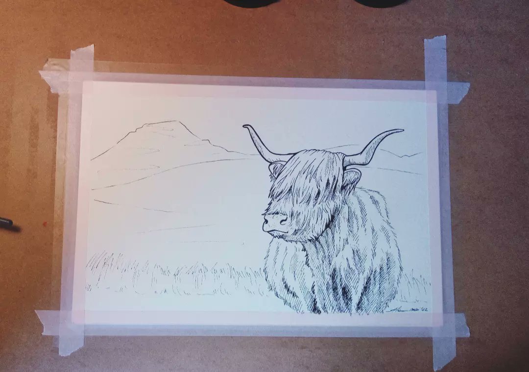 AlexIlluBe's tweet photo. Scottish cow ๐ฎ
Watercolour ๐ฆ ๐จ
.
#watercolour #aquarelle #cow
#vache #animal #highlands #scottishcow #landscape #coubtryside #painting https://t.co/mTcCwtLs44