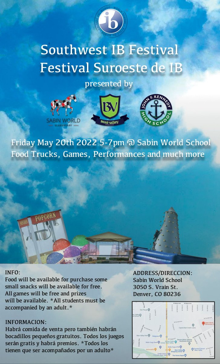 BearValleyInt's tweet photo. We hope you all can join us on Friday 5/20 from 5-7pm at Sabin World School for our shared IB Fest! https://t.co/WydtOhl2yW