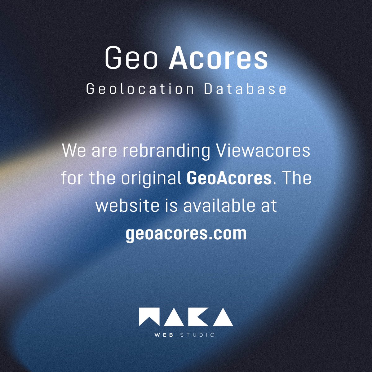 WakaWebStudio's tweet photo. We are rebranding Viewacores for the original GeoAcores. The website is available at https://t.co/3NZnVZpgrZ

#geoacores #azores #geolocation #website https://t.co/Kv1nADsKJn