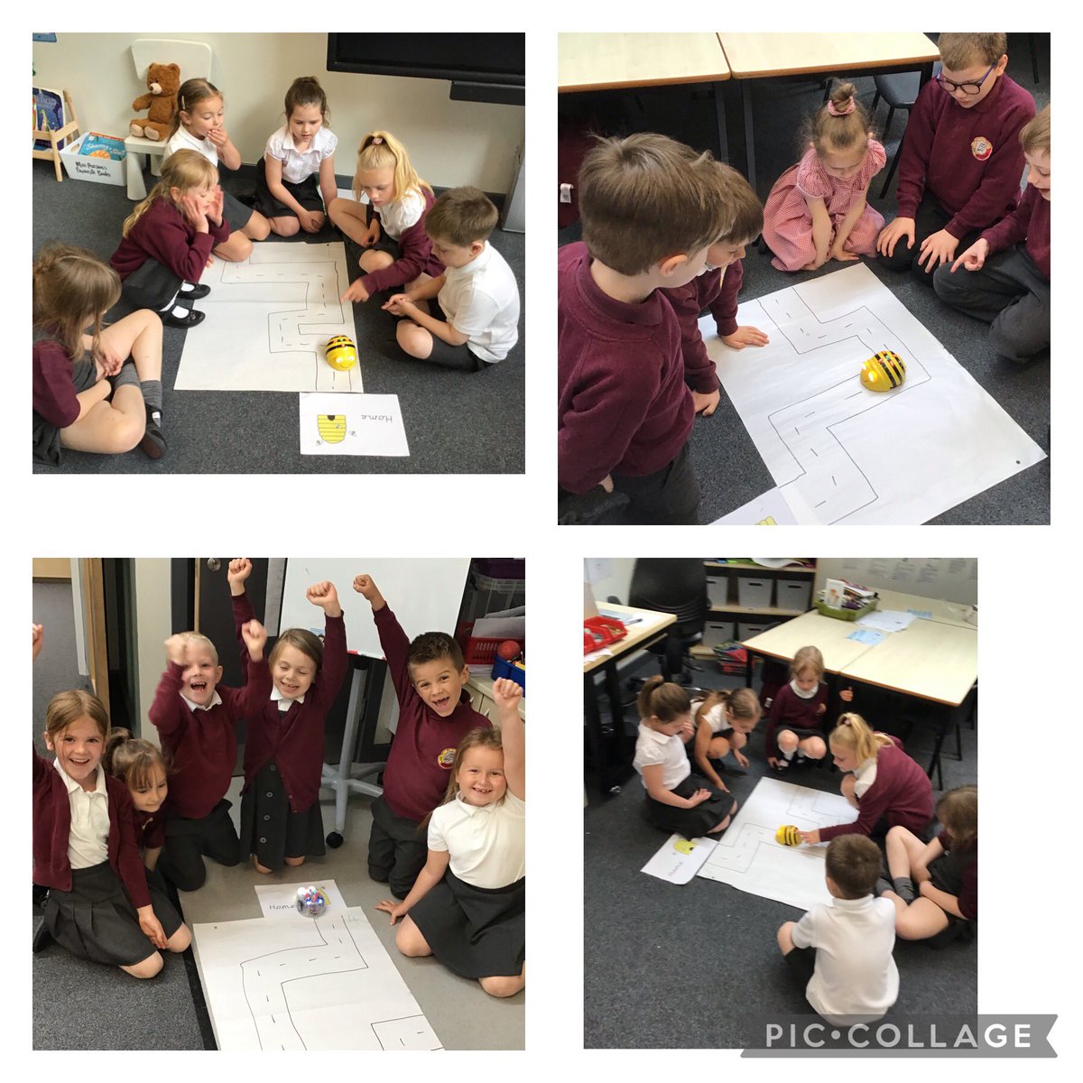 Miss_G_HLTA's tweet photo. Today in #DPS_computing @Class3DP had to use an algorithm to follow tricky tracks to safely get the bee back to it’s hive. Good job everyone 🐝 @DartonPrimary https://t.co/8EWFGk0Vcz