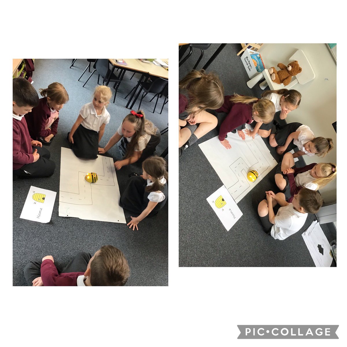 Miss_G_HLTA's tweet photo. Today in #DPS_computing @Class3DP had to use an algorithm to follow tricky tracks to safely get the bee back to it’s hive. Good job everyone 🐝 @DartonPrimary https://t.co/8EWFGk0Vcz