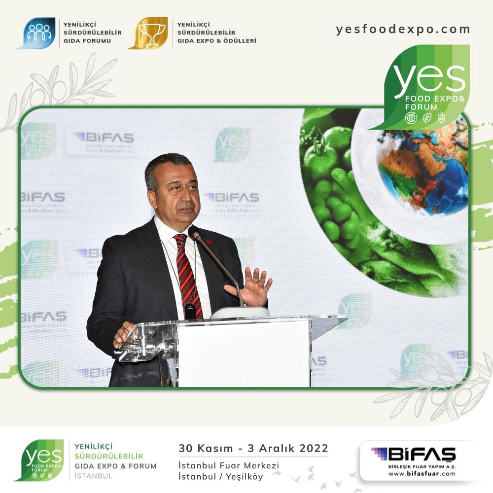 yesfood_expo's tweet photo. GIDA DÜNYANIN EN ÖNEMLİ GÜNDEMİ
GAİB Başkanı Ahmet Fikret Kileci de yaptığı konuşmada, tüm dünyada yaşanan gıda krizine vurgu yaparak, ‘Pandemi bize gösterdi ki gıda dünyanın en önemli gündemi Kaynaklarımızı doğru şekilde kullanmak ve hayata geçirmek zorundayız” dedi.

#yesfood https://t.co/Cibjof4Kdo