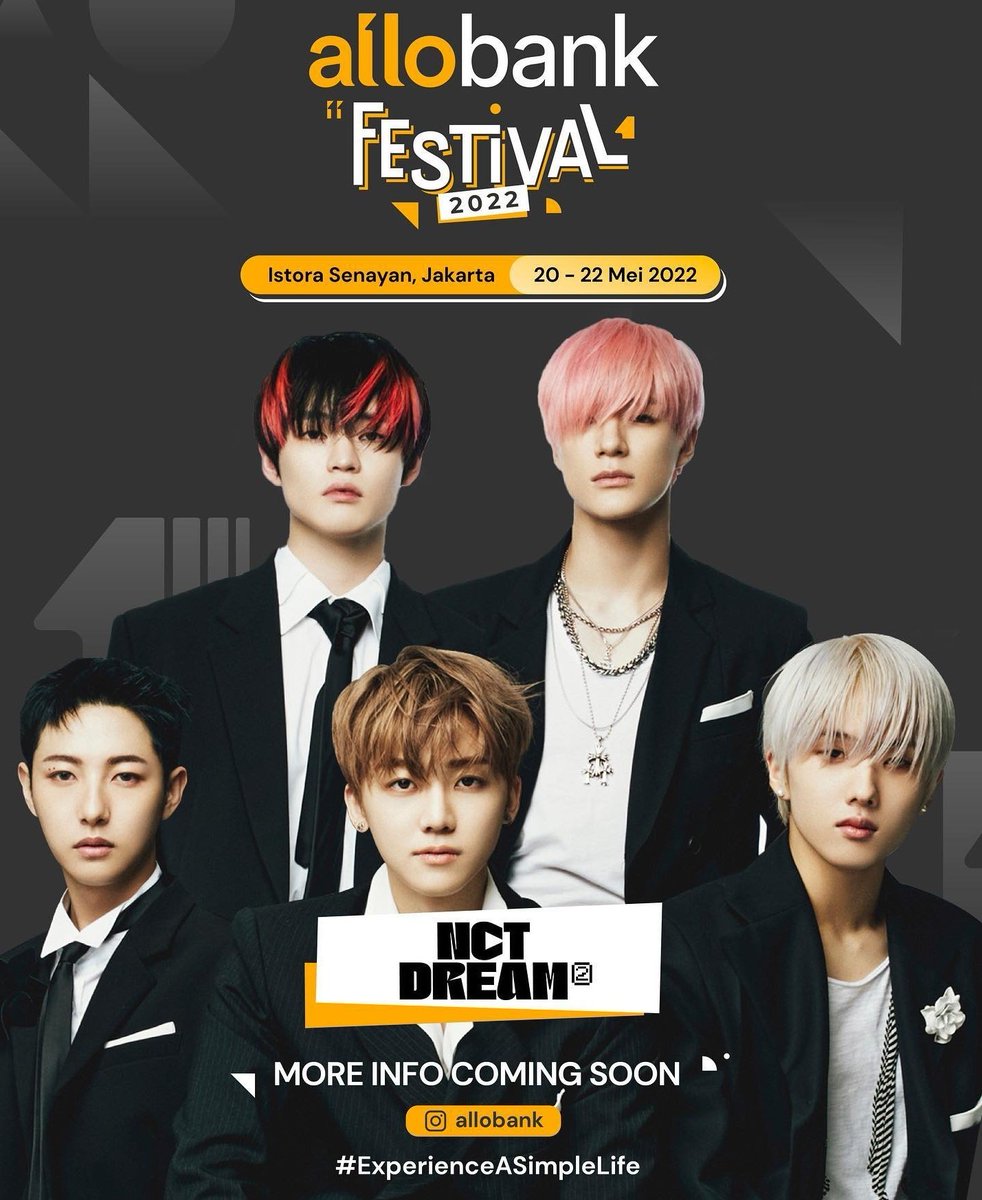 philconcerts's tweet photo. NCT DREAM and RED VELVET are set to headline ALLOBANK Festival on May 20 - 22 in Indonesia. Hoping that we are going to see them soon. https://t.co/nL5YFZmRb9