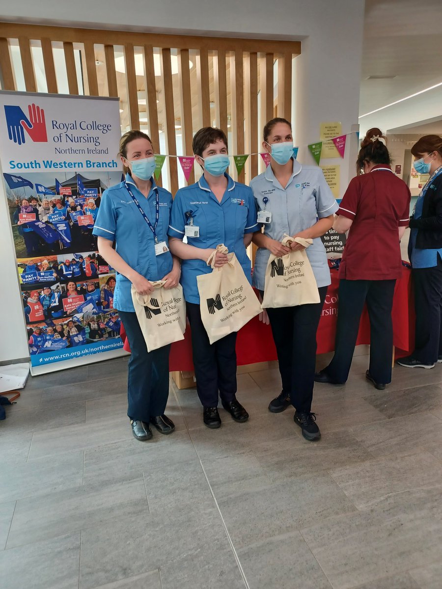 Great to see awesome turn out at Omagh Hospital for #Nursesday @RCN_NI stand. #BestOfNursing