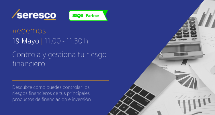 seresco's tweet photo. 🗓️Jueves 19 mayo 11h @seresco te invita a la sesión #eDemos de @SageSpain 💰Controla y gestiona tu riesgo financiero, una jornada que te ayudará a resolver tus necesidades en gestión de #tesorería y liquidez con #SageXRTAdvanced #sageseresco ➡️https://t.co/wRjeiQiG9b https://t.co/yhSjbafrKR