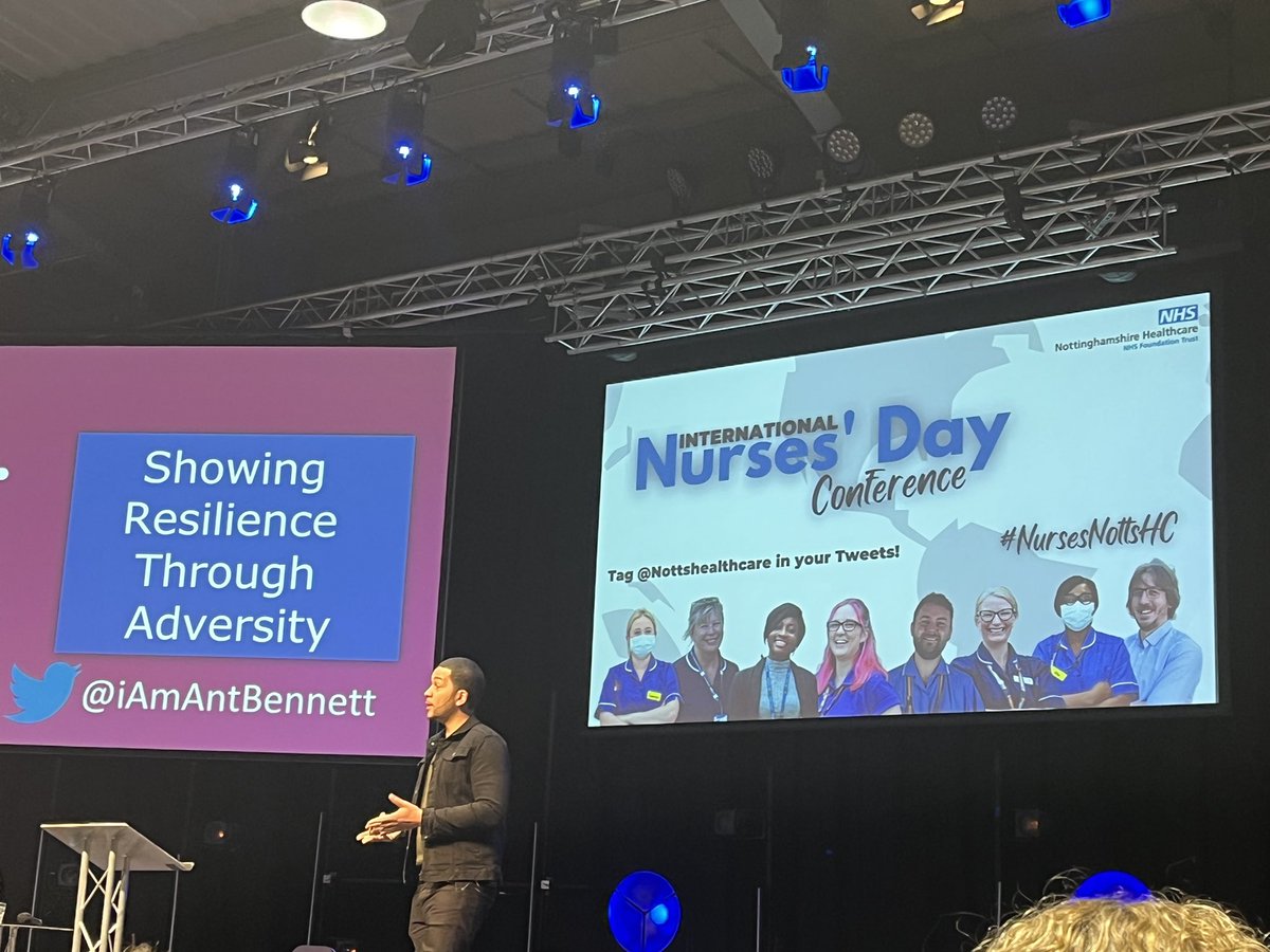 TashaGC's tweet photo. Tooo engrossed to Tweet in the moment @IAmAntBennett shared his moving and inspirational journey and left us with practical tips to #BoostResillience @NottsHealthcare #NursesNottsHc #BodyBuzz https://t.co/d4LfoggO8C