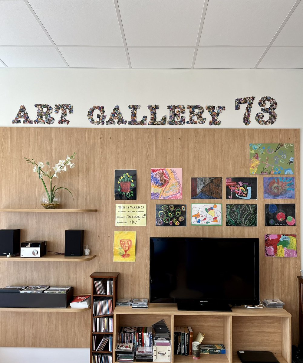 MACWGH's tweet photo. Our patients in ward 73 and @Ward50WGH have been busy making a jigsaw ‘art gallery’ sign to display their artwork in the day rooms and we LOVE it! 😍 https://t.co/w8D4EHeqdz