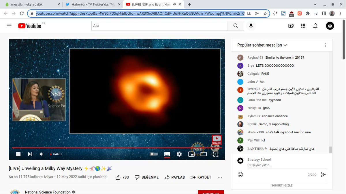 Samanyolu merkezindeki kara deliğin ilk görüntüsü
#eht #EventHorizonTelescope #sagittariusa