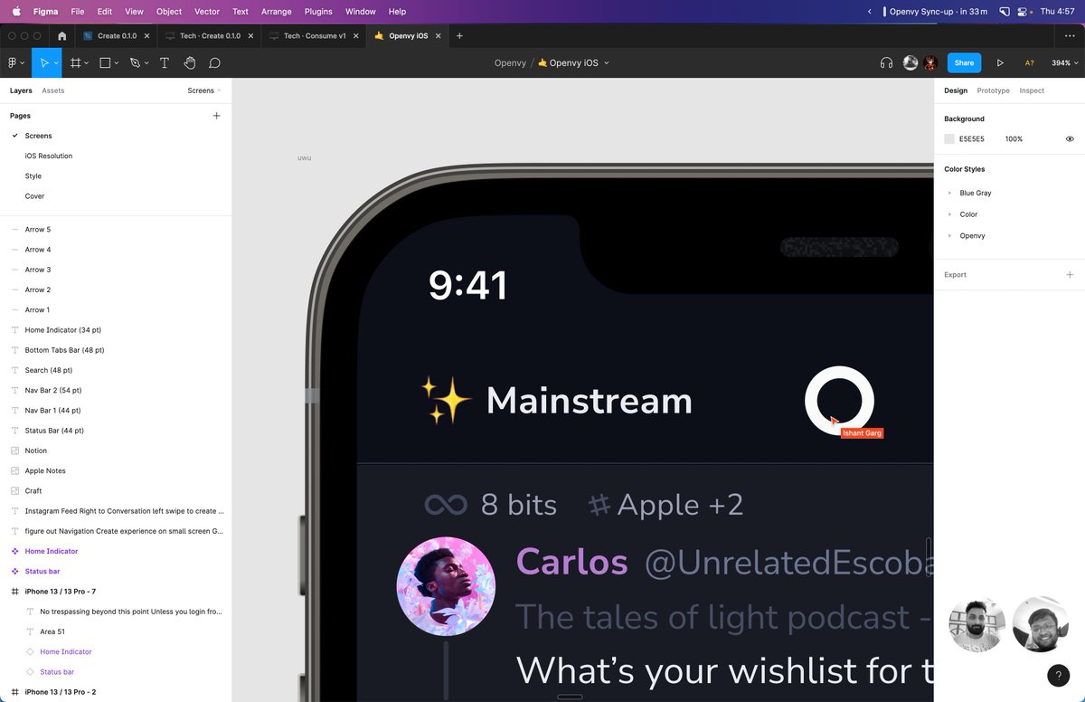 vainsh's tweet photo. Loving @around_hq's floating mode. Sits perfectly with @figma. https://t.co/RkLG39N7Y8