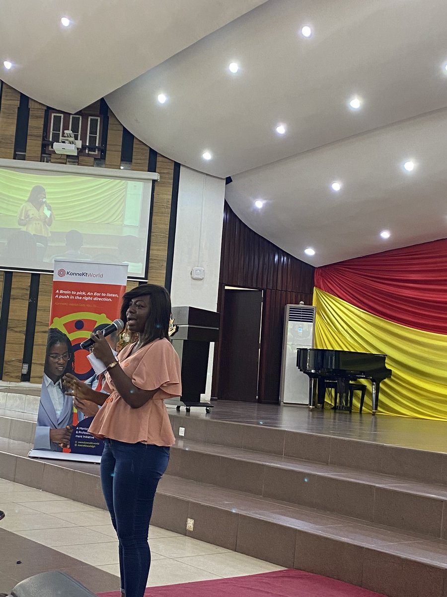 knust_src's tweet photo. An alumna of @KNUSTGH Mrs. Abigail shares her @konnektworldgh Experience with us.
A very relatable experience.
#KNUST
#KNUSTSRC
#CareerReadinessProgram https://t.co/5K2Ls5nhtp