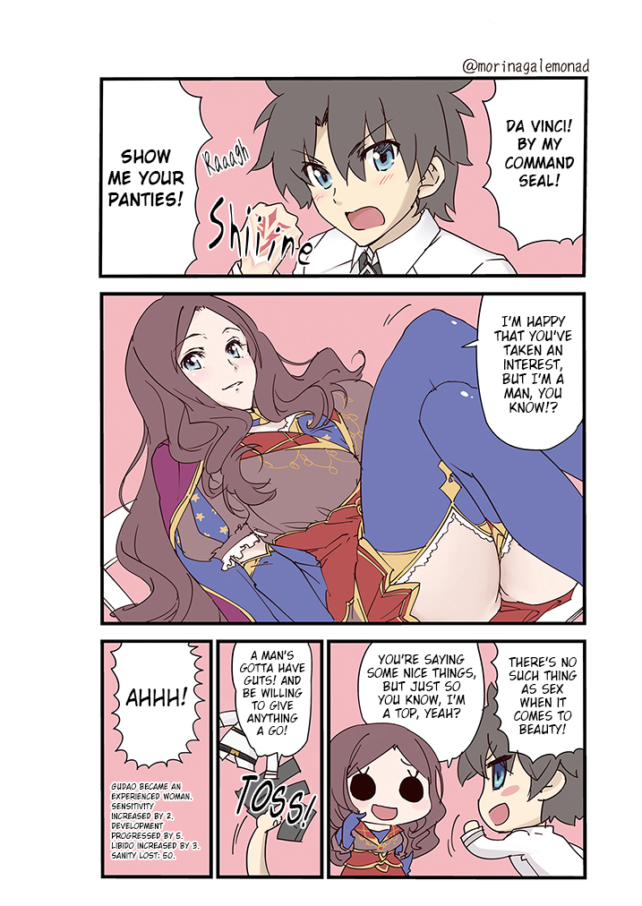 r/grandorder on X: Da Vinci, Show Me Your Panties by morinagalemonad #FGO    / X