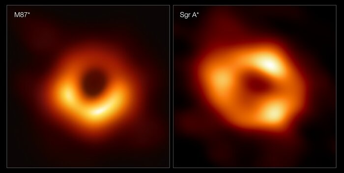 Foto lubang hitam atau tepatnya bayangan lubang hitam di galaksi M87 dan Bimasakti #SgrABlackHole