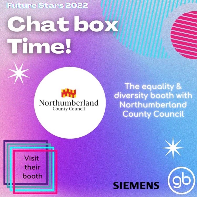 RNorthumberland's tweet photo. N_landCouncil: RT @globalbridgeltd: What’s happening now at #gbfuturestars Chat boxes are OPEN!
Meet industry professionals @emmamcgann & @ShaoDowMusic
At the @UK_Music booth
Head to the @SportsLeaders booth & find out about their qualifications
A… https://t.co/U4JPsihUPR