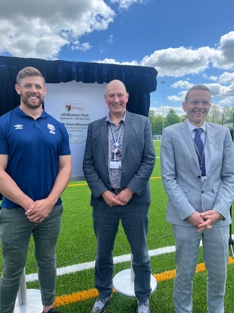 olympustrust's tweet photo. WIA students and staff joined Olympus staff and trustees for the unveiling of their brand new all-weather pitch today. HT, Mr Beardmore and Olympus CEO, Mr Baker welcomed Parish councillors and special guest Dave Attwood, Bristol Bears star and ex-Winterbourne student. https://t.co/UUNa4veCxV