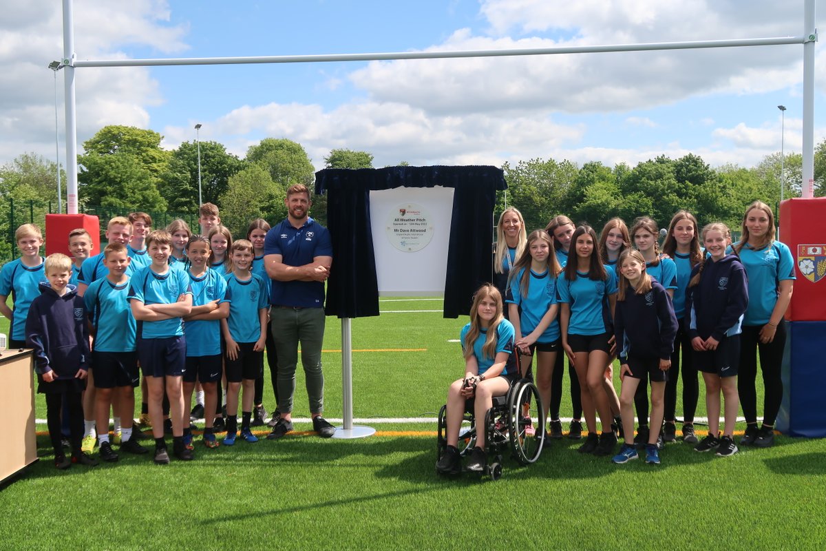 olympustrust's tweet photo. WIA students and staff joined Olympus staff and trustees for the unveiling of their brand new all-weather pitch today. HT, Mr Beardmore and Olympus CEO, Mr Baker welcomed Parish councillors and special guest Dave Attwood, Bristol Bears star and ex-Winterbourne student. https://t.co/UUNa4veCxV