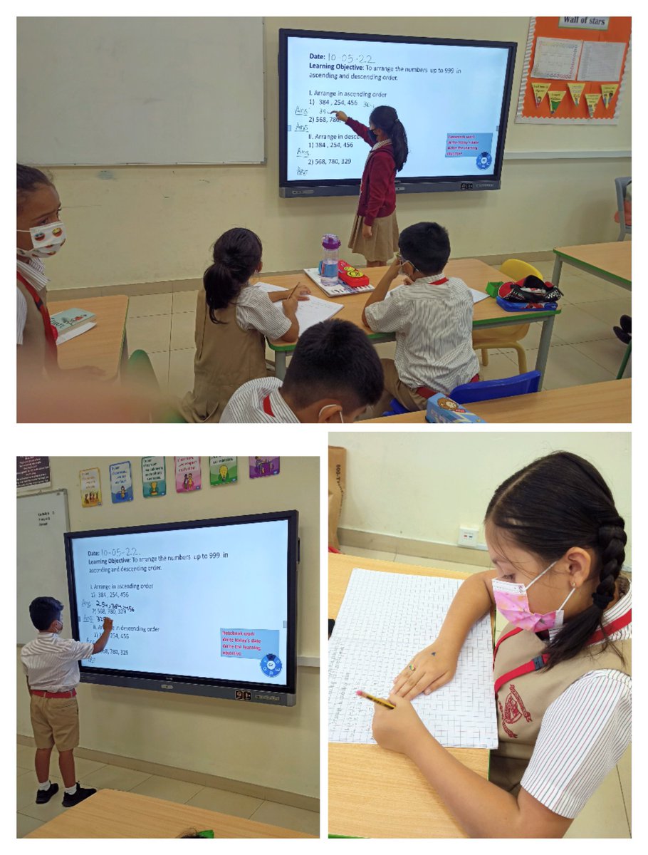TuscanoEdith's tweet photo. "Mathematics is the most beautiful and powerful creation of the human spirit". -Stefan Banach.
Gr 2B students enjoying math class by arranging numbers in ascending and descending order.#Math is fun @gemsnms_alkhail @Susanna_Porob https://t.co/jK3xEH4M3j