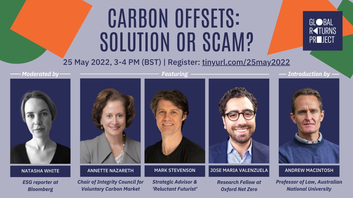 As we prepare for our webinar "Carbon Offsets: Solution or Scam?" on May 25th, this week's newsletter shows 3 reasons you should care about offsets 💭

👉 Register today for our free webinar ow.ly/lbIm50J69Z8

Read more in our latest newsletter here: ow.ly/Ysa550J69Za