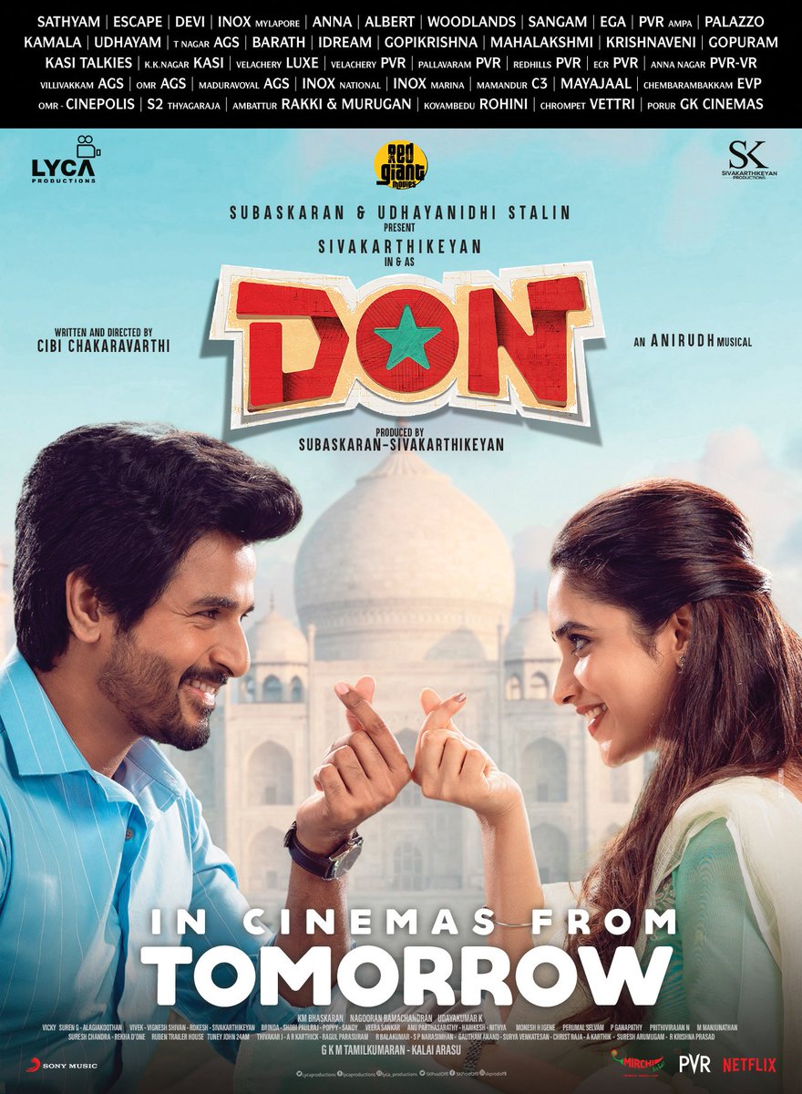 KollywudUpdate's tweet photo. #DON JOLLY MELA MAJA AAYEGAA in theatres from Tomorrow #DONfromMay13

@Siva_Kartikeyan @KalaiArasu_ @Udhaystalin @LycaProductions @sivaangi_k @RedGiantMovies_ @Dir_Cibi @anirudhofficial @priyankaamohan @iam_SJSuryah @thondankani @sooriofficial @SonyMusicSouth https://t.co/p1tVlSM003