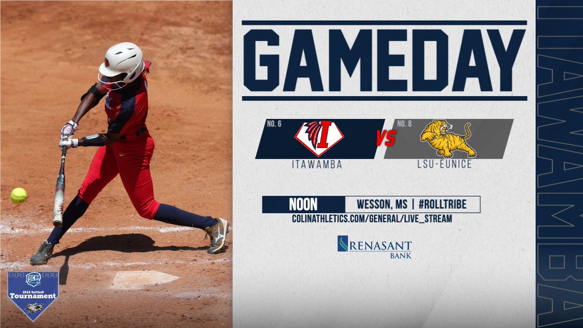 LetsGoICC's tweet photo. GAMEDAY!
🏆 NJCAA Region 23 Tournament
🆚 No. 8 LSU-Eunice
📍 Wesson, MS
⏰ Noon
💻 https://t.co/qZtM26iURR
🏹 #RollTribe | #ICCSoftball https://t.co/f5Xzxej7my