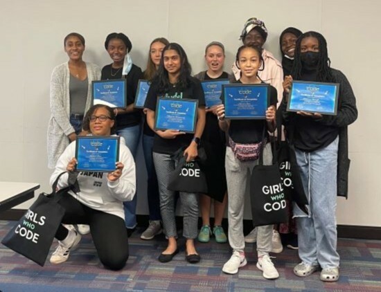 cobblibrary's tweet photo. #StrattonLibrary's #GirlsWhoCode does it again! These young ladies presented what they learned and celebrated their accomplishments last week. On the agenda this quarter? Circuits, CAD, 3D printing, and more. Congratulations, ladies!
.
#GirlsInTech #STEM… https://t.co/wbZ8PTlKQb https://t.co/3vAWaXEOBH