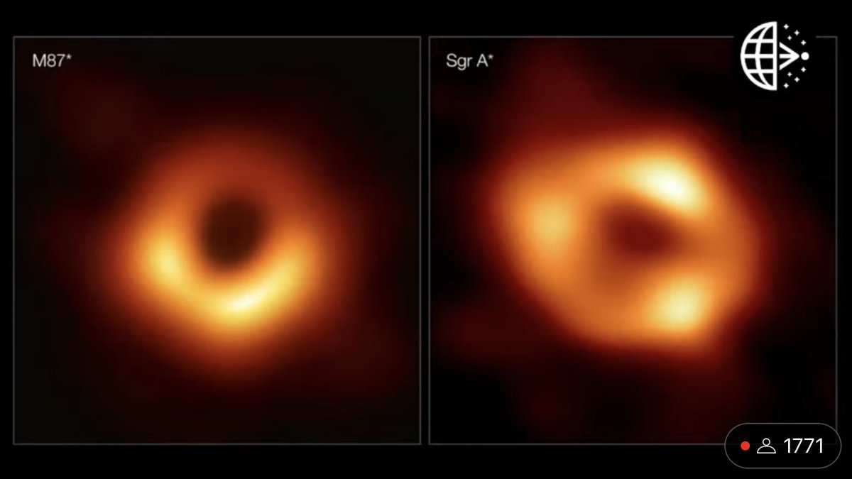 _a_l_s's tweet photo. First photo to #blackhole M87 and the first photo to the black hole at the centre of our #milkway #galaxy. Today at the Physics Dep. @unibait with #wephysics . Lecture by Prof. #Bissaldi starting 🌌🔭 https://t.co/gS4xoD4Bg1