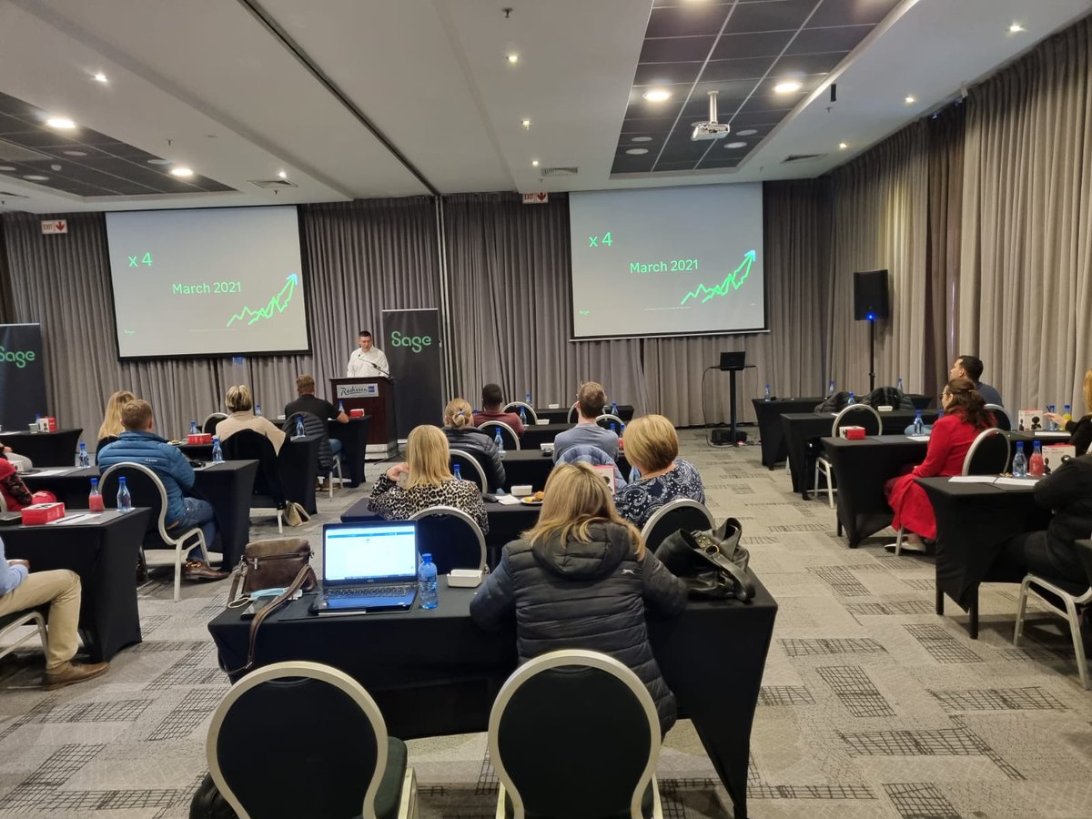 SageGroupZA's tweet photo. Our Accountants and Partner Roadshow has been phenomenal. We've been to Nelspruit and Gqeberha so far. It has been great to share our Cloud growth plans and initiatives.  #SageforAccountants #SAIPA #SyftAnalytics #Draftworx https://t.co/oUZVNzL4w9