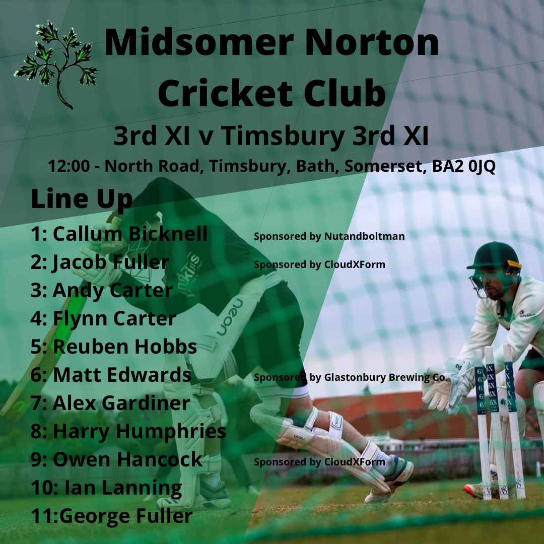 Midsomer Norton CC (@midnortoncc) on Twitter photo π Your 33 Green Caps for this week π
The 1s will be looking to continue their strong start away at <a href="/SandP_cricket/">Shapwick & Polden CC</a>
The 2s will be fighting to get back to winning ways at home to <a href="/BishopstonCC/">Bishopston Cricket Club</a>
The 3s will be hoping to carry on their good form away to <a href="/TimsburyCC/">Timsbury CC</a>
#greencaps π Your 33 Green Caps for this week π
The 1s will be looking to continue their strong start away at <a href="/SandP_cricket/">Shapwick & Polden CC</a>
The 2s will be fighting to get back to winning ways at home to <a href="/BishopstonCC/">Bishopston Cricket Club</a>
The 3s will be hoping to carry on their good form away to <a href="/TimsburyCC/">Timsbury CC</a>
#greencaps