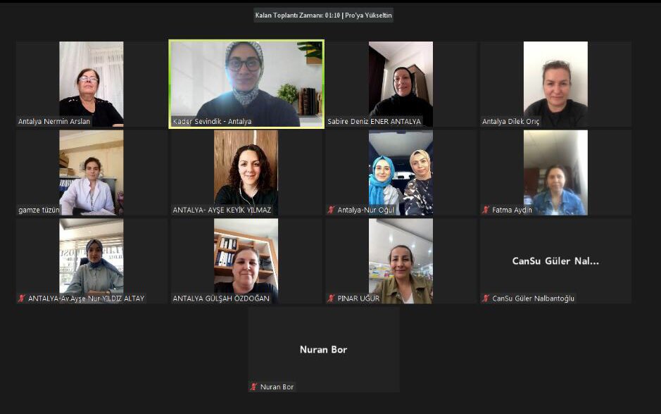 Başkanımız <a href="/Aysekeyikyilmaz/">Ayşe Keyik Yılmaz 🇹🇷</a> Başkanlığında haftalık olağan yürütme kurulu toplantımız video konferans yöntemiyle gerçekleştirildi. 

#Hedef2023 
#KadınlarlaBüyükTürkiyeYolunda 
<a href="/aysekesir/">Ayşe Keşir 🇹🇷🇹🇷🇹🇷</a> <a href="/AlimNuran/">nuran alim</a> <a href="/kubra4kardes/">Kübra Dörtkardeş</a> <a href="/AKKADINGM/">AK Parti Kadın Kolları</a> 
<a href="/ethemtas/">Av. İbrahim Ethem TAŞ 🇹🇷</a> <a href="/akpartiantalya7/">AK Parti Antalya</a>
