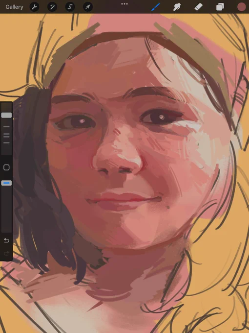 Self portrait WIP I'm gonna learn realism if it kills me 