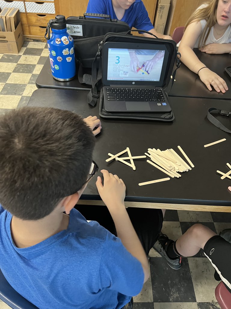 WhittleScience's tweet image. Taking a stab at making a popsicle chain reaction in 6th grade this morning. So far I hear posts of frustration but I bet they get the hang of it before class is over! #stem #elasticenergy #prideandexcellence #phearce #leveluprebelup