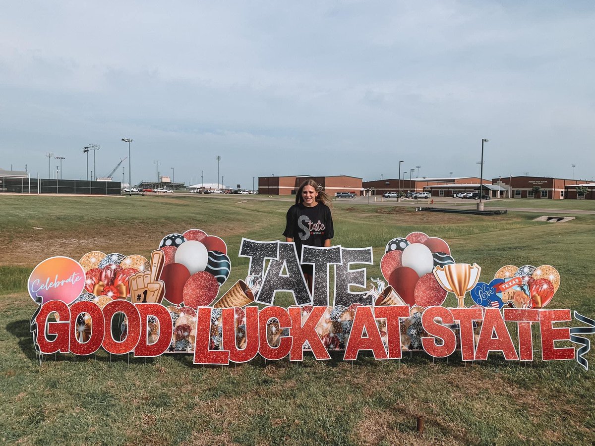 Excited to go cheer on <a href="/TateWells1/">Tate Wells</a> at <a href="/uiltexas/">Texas UIL</a> State 3A Meet today! She’s been a good role model for me in on the track &amp; court and hope one day she will be watching me ❤️ #statefortate #PonderProud #trackandfield