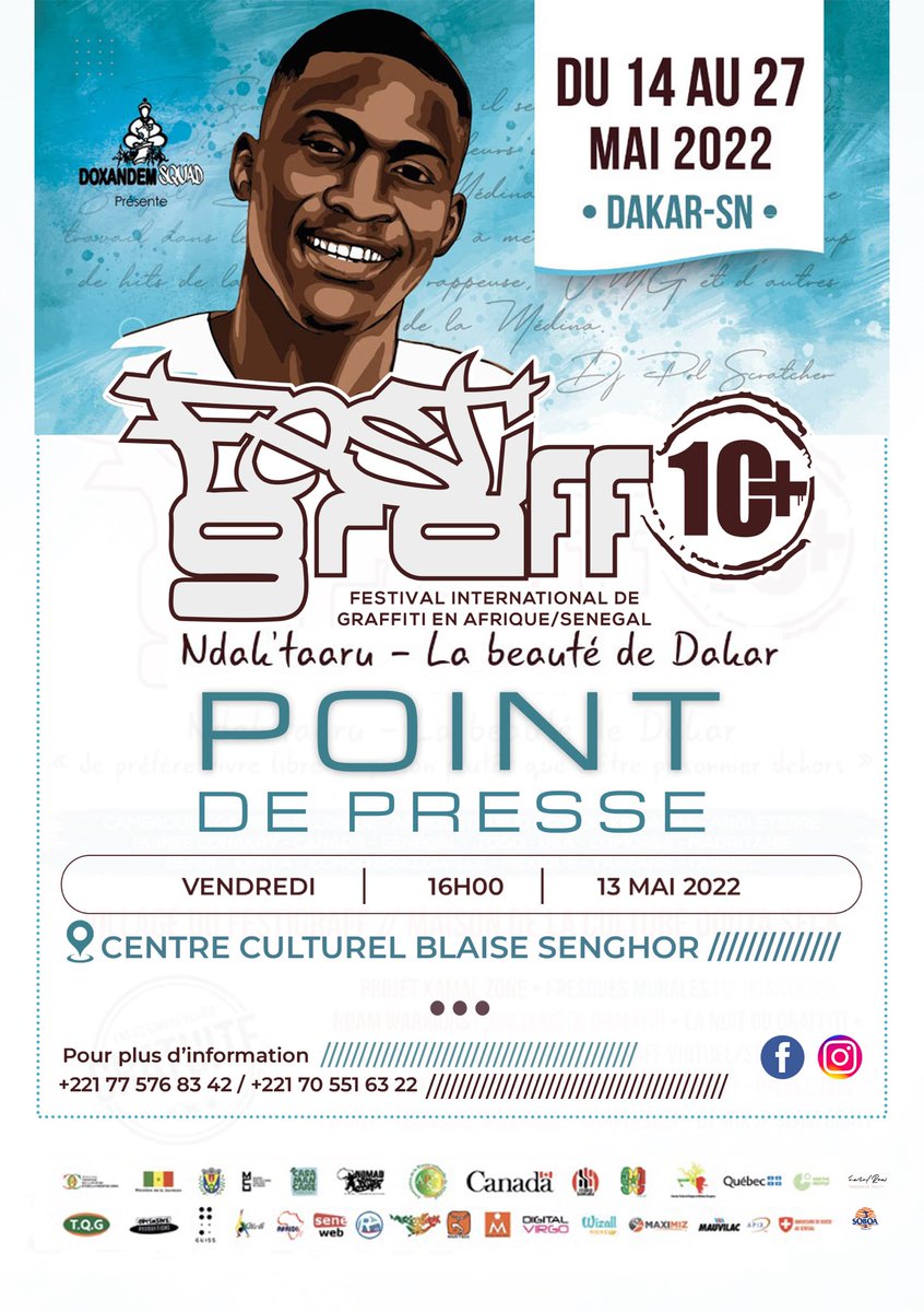 Doctagraffiti's tweet photo. J’ invite toute la presse Sénégalaise à assister à notre point de presse concernant le Festigraff. #kebetu https://t.co/UvPR4hEpd4