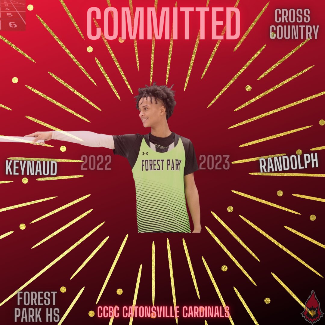CCBCCardsSports's tweet photo. Forest Park HS senior Keynaud Randolph @5smt_key19 has signed a Letter of Intent to run Cross-Country for our Cardinals next Fall. The future looks bright for this young distance runner who excelled in @BcpssAthletics @BaltCitySchools #GoCardinals #JUCOproduct #Bmorecollegebound https://t.co/8bTHBxJeRT