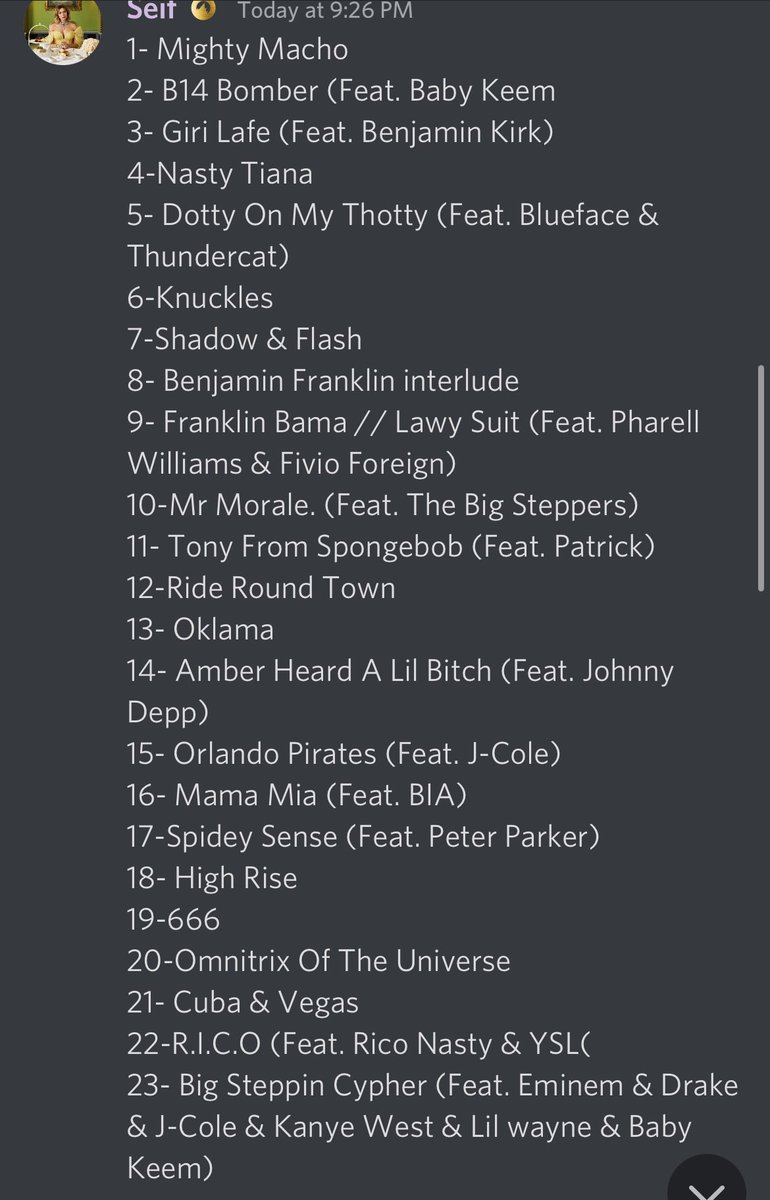 Kendrick Lamar - Mr. Morale & The Big Steppers 🚨 CONFIRMED TRACKLIST 🚨