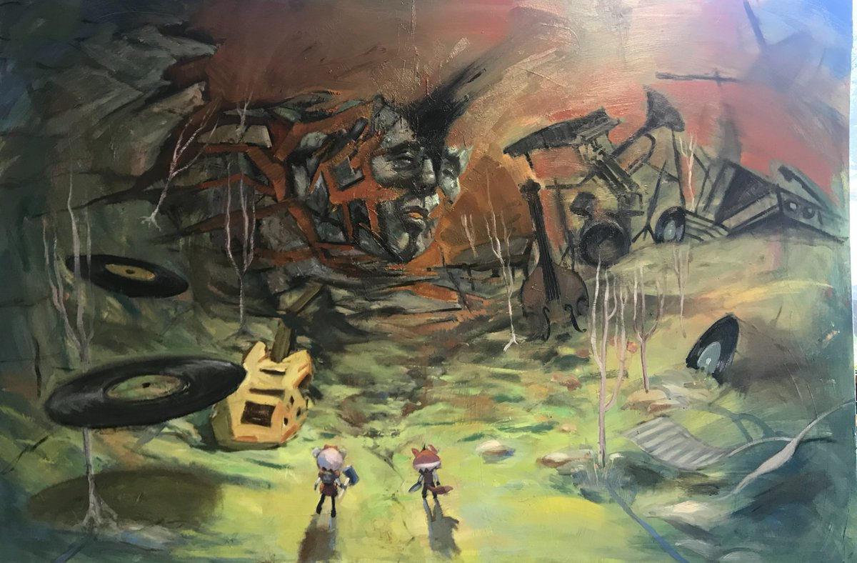 mediamolecule's tweet photo. Art's Dream - it's the bass-slinging, dragon-winging story mode for Dreams which you all know &amp; love! 🎵💭

Go behind-the-scenes &amp; find out more about this beloved game in #TheImpsider's newest article: "How We Made... Art's Dream" ✨

🎷 https://t.co/yC09hqs4YM 🎸

#MadeInDreams https://t.co/AIl6i5hOMu